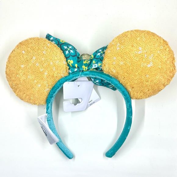 Disney Parks Italy Epcot Limoncello Minnie Mouse Sequin Ears New With Tags - Picture 2 of 5